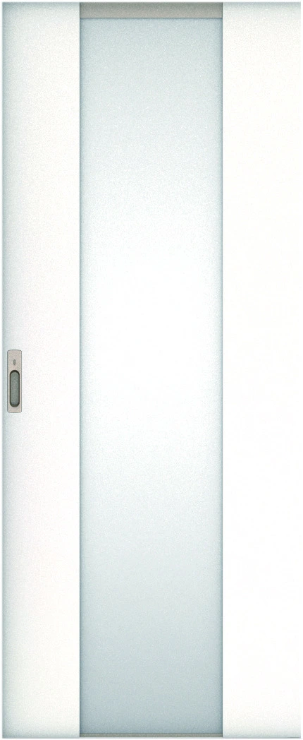 リビングドア　ハピア　引戸・片引　扉　４Ｐデザイン　８１９幅　２０００高　〈モノホワイト〉　左右兼用　錠付　ラクラクローズ付