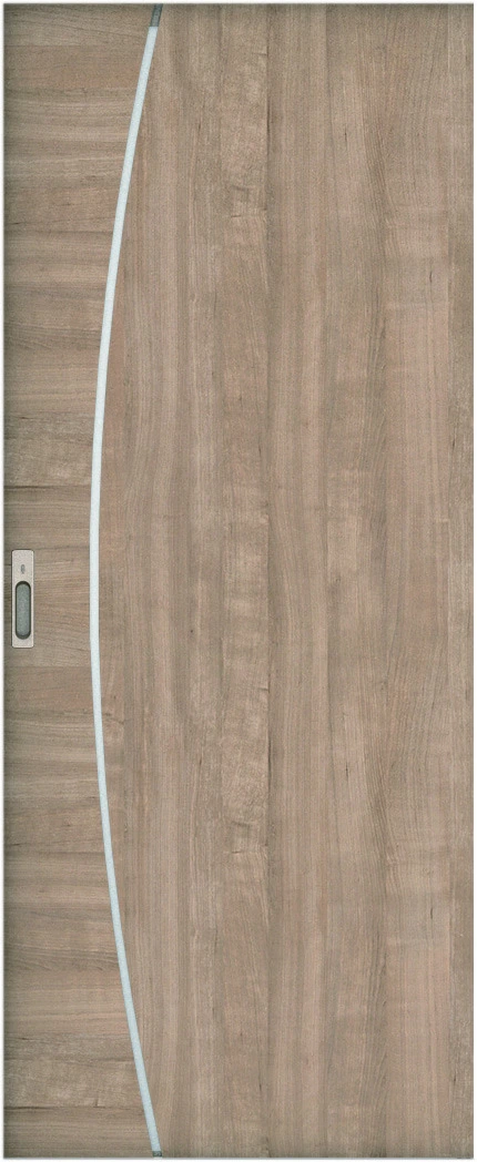 リビングドア　ハピア　引戸・片引　扉　Ｋ４デザイン　８１９幅　２０００高　〈トープグレー〉　左右兼用　錠付　ラクラクローズ付