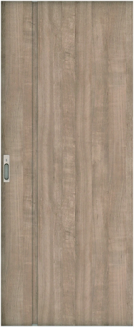 リビングドア　ハピア　吊戸・引込　扉　Ｌ８デザイン　８０８幅　２０００高　〈トープグレー〉　左右兼用　錠付　ラクラクローズ付用