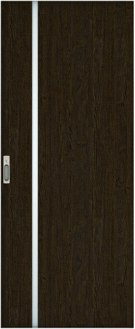 リビングドア　ハピア　吊戸・引込　扉　Ｌ９デザイン　７１０．５幅　２０００高　〈オフブラック〉　左右兼用　錠付　ラクラクローズ付用