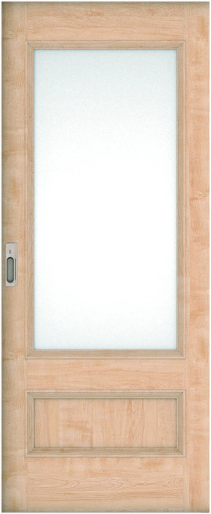 リビングドア　ハピア　吊戸・引込　扉　Ｍ２デザイン　７１０．５幅　２０００高　〈ミルベージュ〉　左右兼用　錠付　ラクラクローズ付用