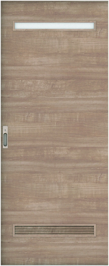 リビングドア　ハピア　吊戸・引込　扉　Ｙ８デザイン　７１０．５幅　２０００高　〈トープグレー〉　左右兼用　錠付　ラクラクローズ付用