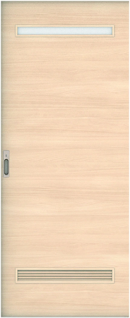 リビングドア　ハピア　吊戸・引込　扉　Ｙ８デザイン　８０８幅　２０００高　〈クリアベージュ〉　左右兼用　錠付　ラクラクローズ付用