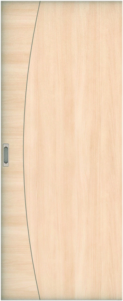 リビングドア　ハピア　吊戸・片引　扉　Ｋ６デザイン　８１９幅　２０００高　〈クリアベージュ〉　左右兼用　錠なし　ラクラクローズ付用