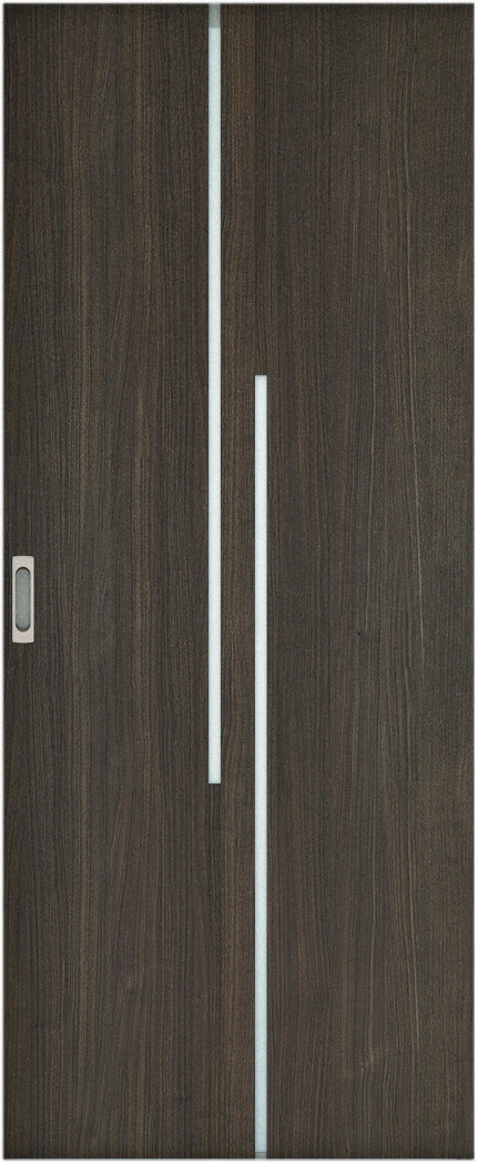 リビングドア　ハピア　引戸・片引　扉　７Ｐデザイン　８６９幅　２０００高　〈ダルブラウン〉　左右兼用　錠なし　ラクラクローズ付