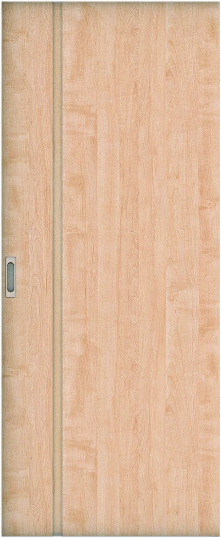 リビングドア　ハピア　吊戸・引手違　扉　Ｌ８デザイン　８１９幅　２０００高　〈ミルベージュ〉　右引用　錠なし　ラクラクローズ付用