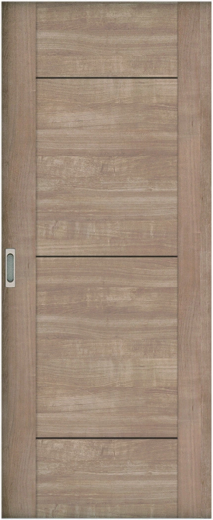 リビングドア　ハピア　引戸・片引　扉　Ｂ９デザイン　８１９幅　２０００高　〈トープグレー〉　左右兼用　錠なし　ラクラクローズ付