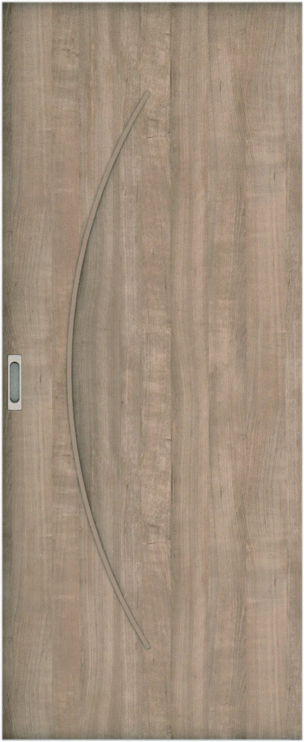 リビングドア　ハピア　吊戸・引込　扉　Ｓ７デザイン　８０８幅　２０００高　〈トープグレー〉　左右兼用　錠なし　ラクラクローズ付用