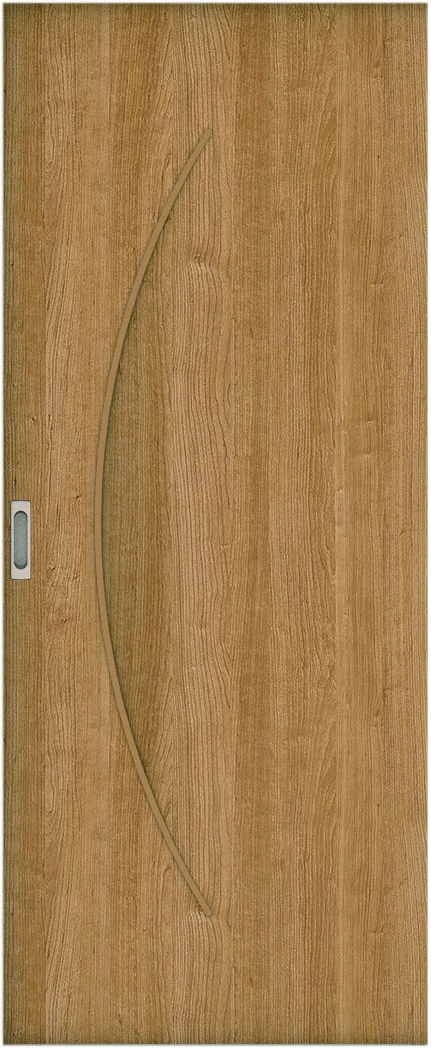 リビングドア　ハピア　吊戸・引込　扉　Ｓ７デザイン　８０８幅　２０００高　〈ティーブラウン〉　左右兼用　錠なし　明かり窓付　ラクラクローズ付用