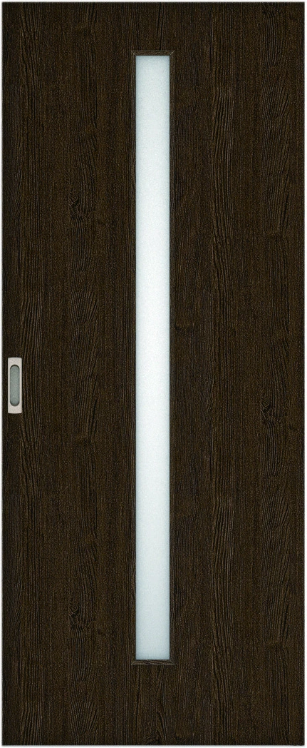 リビングドア　ハピア　引戸・片引　扉　Ｃ４デザイン　８１９幅　２０００高　〈オフブラック〉　左右兼用　錠なし　ラクラクローズ付