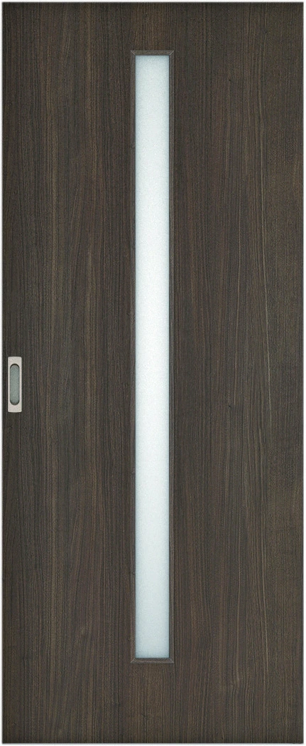 リビングドア　ハピア　引戸・片引　扉　Ｃ４デザイン　８１９幅　２０００高　〈ダルブラウン〉　左右兼用　錠なし　ラクラクローズ付