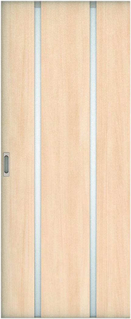 リビングドア　ハピア　引戸・片引　扉　３Ｐデザイン　７２１．５幅　２０００高　〈クリアベージュ〉　左右兼用　錠なし　ラクラクローズ付