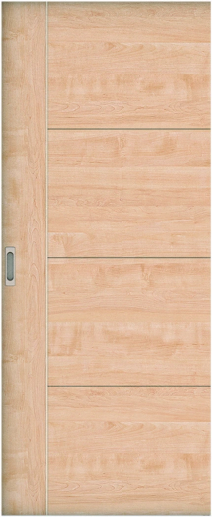 リビングドア　ハピア　引戸・片引　扉　Ｄ１デザイン　８１９幅　２０００高　〈ミルベージュ〉　左右兼用　錠なし　ラクラクローズ付