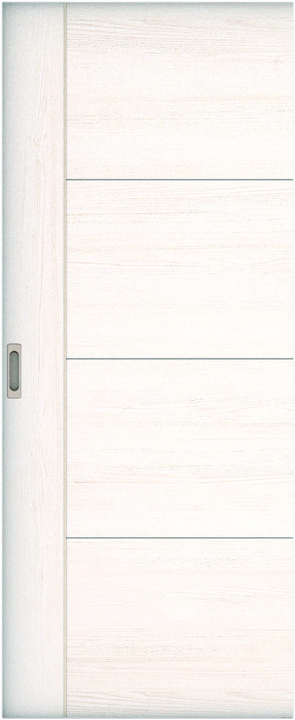 リビングドア　ハピア　引戸・片引　扉　Ｄ１デザイン　５９４幅　２０００高　〈ネオホワイト〉　左右兼用　錠なし　ラクラクローズ付