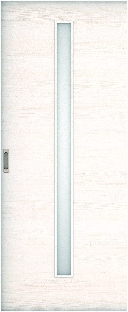 リビングドア　ハピア　吊戸・片引　扉　Ｕ８デザイン　８１９幅　２０００高　〈ネオホワイト〉　左右兼用　錠なし　ラクラクローズ付用