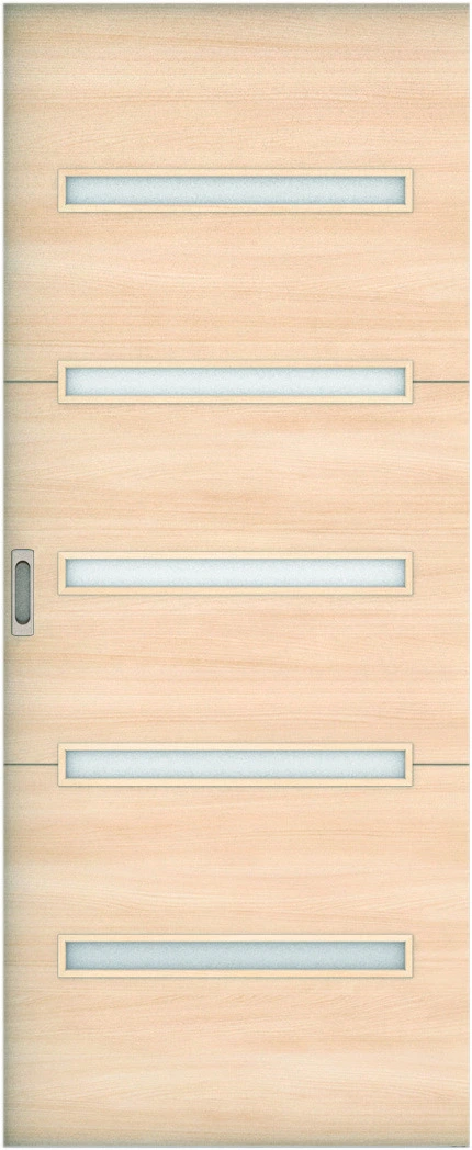 リビングドア　ハピア　吊戸・片引　扉　Ｙ４デザイン　８１９幅　２０００高　〈クリアベージュ〉　左右兼用　錠なし　ラクラクローズ付用