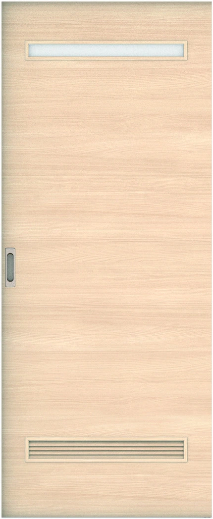 リビングドア　ハピア　吊戸・引込　扉　Ｙ８デザイン　８０８幅　２０００高　〈クリアベージュ〉　左右兼用　錠なし　ラクラクローズ付用