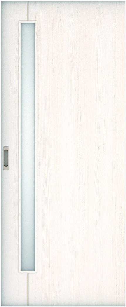 リビングドア　ハピア　引戸・片引　扉　Ｄ４デザイン　８１９幅　２０００高　〈ネオホワイト〉　左右兼用　錠なし　ラクラクローズ付