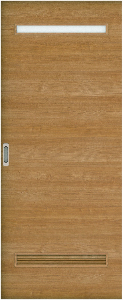 リビングドア　ハピア　吊戸・引込　扉　Ｙ８デザイン　７１０．５幅　２０００高　〈ティーブラウン〉　左右兼用　錠なし　ラクラクローズ付用