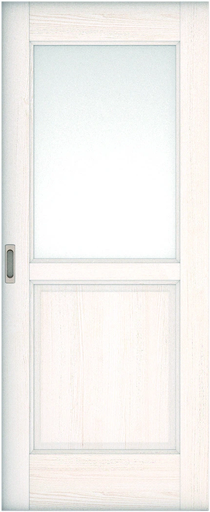 リビングドア　ハピア　引戸・片引　扉　５５デザイン　８１９幅　２０００高　〈ネオホワイト〉　右引用　錠なし　ラクラクローズ付