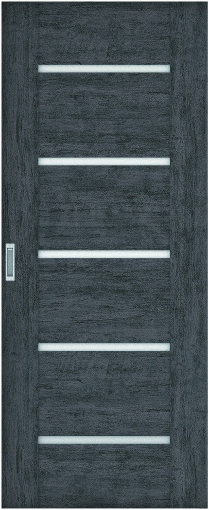 リビングドア　ハピアトレンドウッド調　吊戸　扉　Ｅ９デザイン　８１９幅　２０００高　〈ドライブラック〉　左右兼用　錠なし　ラクラクローズ付用