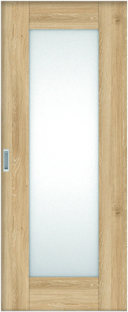 リビングドア　ハピアトレンドウッド調　引戸・片引　扉　５Ｐデザイン　７２１．５幅　２０００高　〈ミルキーオーカー〉　左右兼用　錠なし　ラクラクローズ付