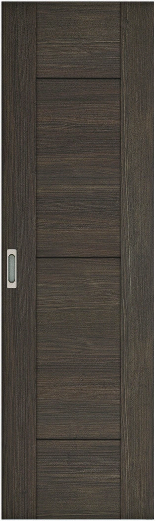 リビングドア　ハピア　引戸・片引　扉　Ｂ９デザイン　５９４幅　２０００高　〈ダルブラウン〉　左右兼用　錠なし　ラクラクローズ付