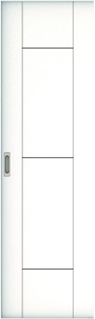 リビングドア　ハピア　引戸・片引　扉　Ｂ９デザイン　５９４幅　２０００高　〈モノホワイト〉　左右兼用　錠なし　ラクラクローズ付