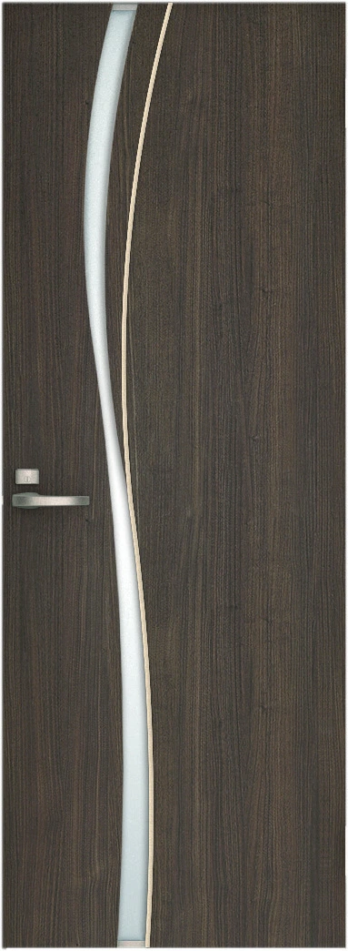 リビングドア　ハピア　片開きドア　扉　Ｋ７デザイン　８７５幅　２０００高　〈ダルブラウン〉　左右兼用　（錠付　Ｎスタンダード丁番）用