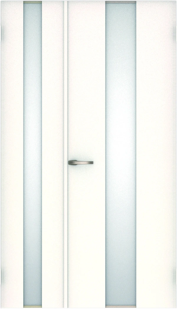 リビングドア　ハピア　親子ドア　扉　Ｇ５デザイン　１１９５幅　２０００高　〈モノホワイト〉　右開き　（錠付　スリム枠丁番）用