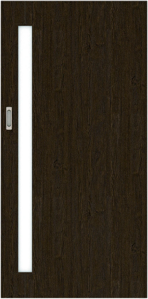 おもいやりキッズドア　吊戸　自閉機能付　引込タイプ　扉　Ｖデザイン　１０１４幅　２０００高　〈オフブラック〉　左右兼用　（美和ロックカマ錠　フィンガード）用　不燃面材