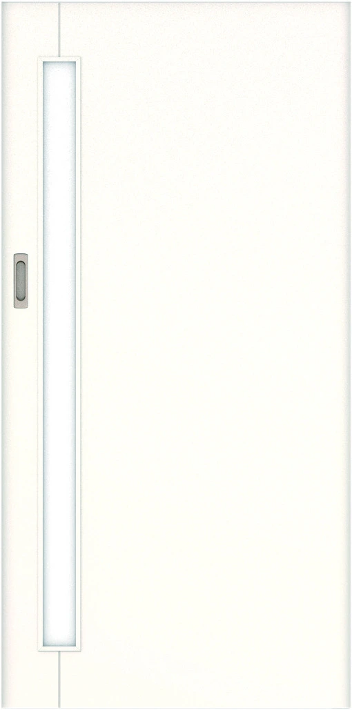 おもいやりキッズドア　吊戸　自閉機能付　引込タイプ　扉　Ｖデザイン　１０１４幅　２０００高　〈モノホワイト〉　左右兼用　（オートカマ錠　フィンガード）用