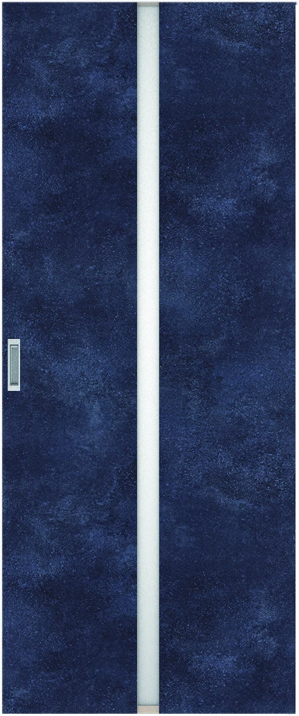 リビングドア　ハピアソリッド調　吊戸　扉　２Ｐデザイン　８１９幅　２０００高　〈コバルトブルー〉　左右兼用　錠なし　ラクラクローズ付用