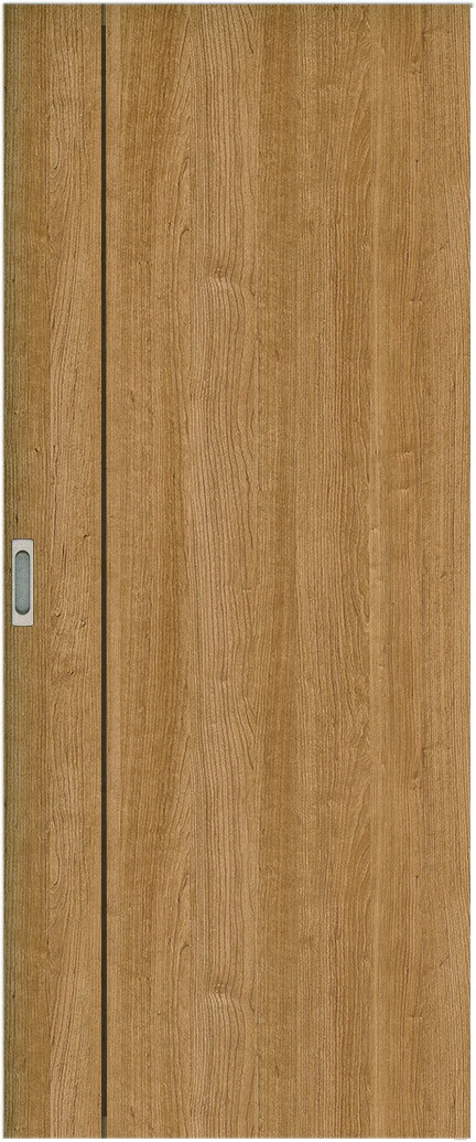 リビングドア　ハピア　吊戸・引手違　扉　Ｂ１デザイン　８１９幅　２０００高　〈ティーブラウン〉　右引用　錠なし　ラクラクローズ付用