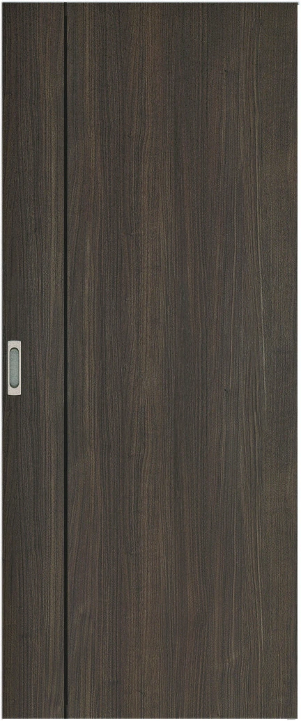 リビングドア　ハピア　吊戸・片引　扉　Ｂ１デザイン　８１９幅　２０００高　〈ダルブラウン〉　左右兼用　錠なし　ラクラクローズ付用