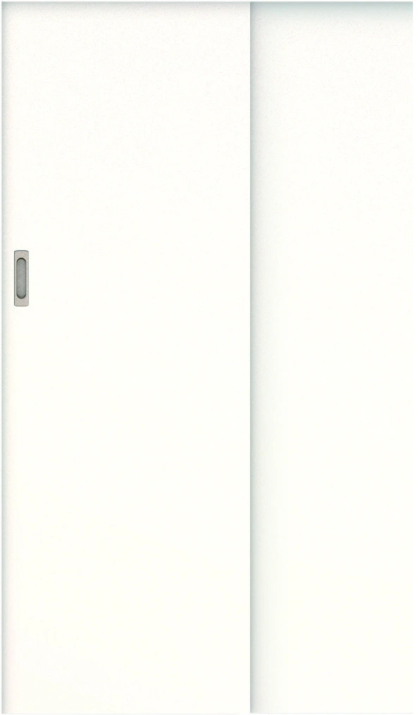 おもいやりキッズドア　２枚連動吊戸　インセットタイプ　扉　Ａデザイン　６８１幅　２０００高　〈モノホワイト〉　左引　扉大　（錠なし　ラクラクローズ付）用