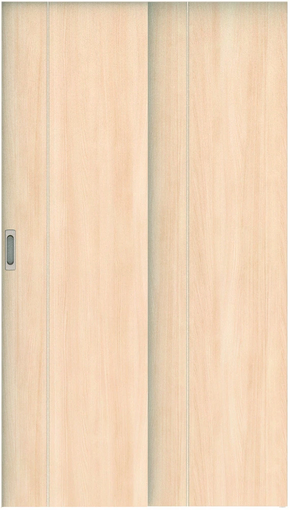 リビングドア　ハピア　機能ドア　２枚連動吊戸　扉　Ｄ３デザイン　５５６幅　２０００高　〈クリアベージュ〉　錠なし　引手加工なし