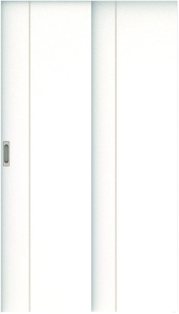 リビングドア　ハピア　機能ドア　２枚連動吊戸　扉　Ｄ３デザイン　５５６幅　２０００高　〈モノホワイト〉　右引　錠なし