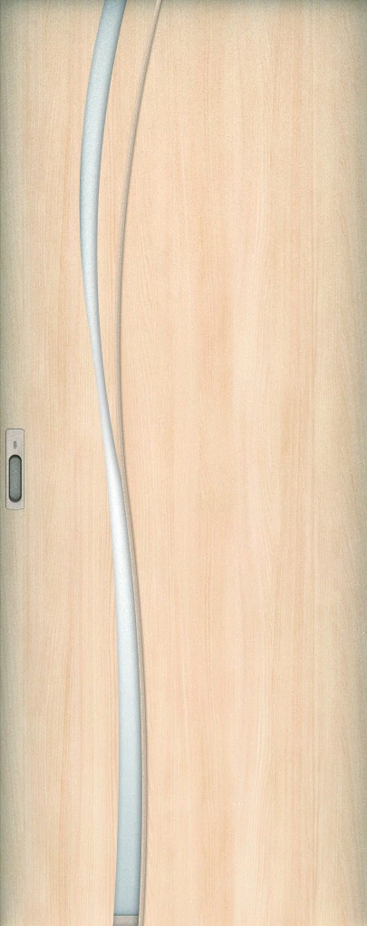 リビングドア　ハピア　吊戸・引込　扉　Ｋ７デザイン　８０８幅　２０００高　〈クリアベージュ〉　左右兼用　錠付　ラクラクローズ付用