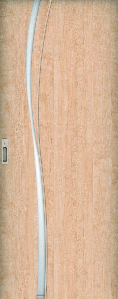 リビングドア　ハピア　吊戸・引込　扉　Ｋ７デザイン　８０８幅　２０００高　〈ミルベージュ〉　左右兼用　錠付　ラクラクローズ付用