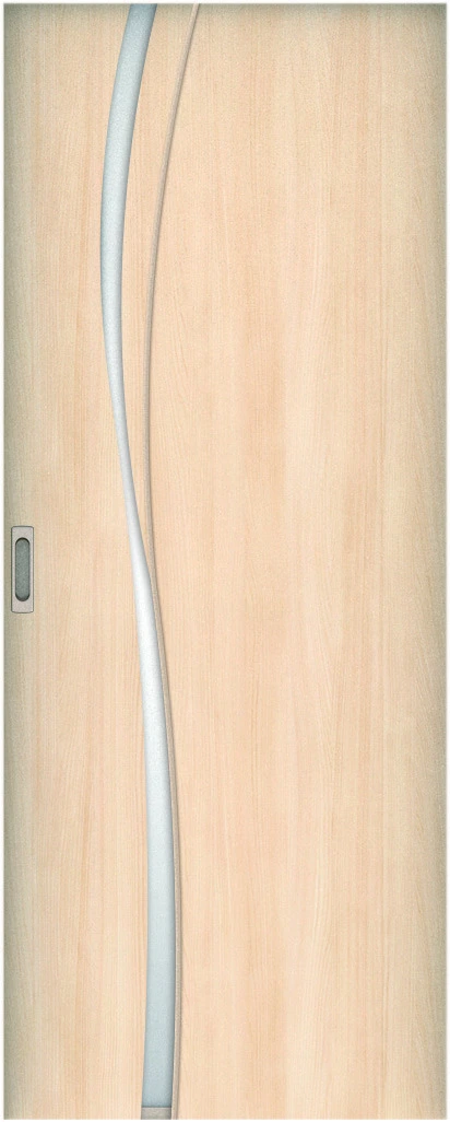 リビングドア　ハピア　吊戸・引込　扉　Ｋ７デザイン　８０８幅　２０００高　〈クリアベージュ〉　左右兼用　錠なし　ラクラクローズ付用