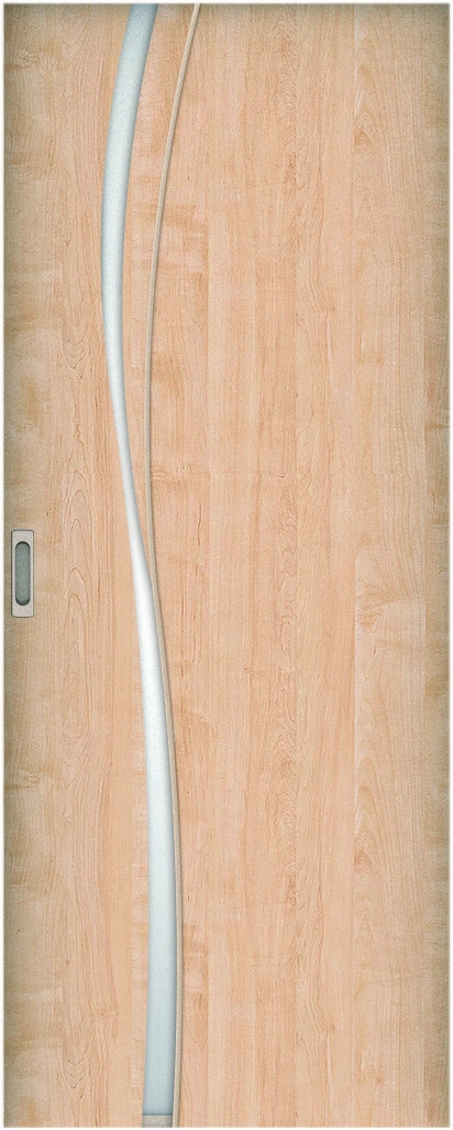 リビングドア　ハピア　吊戸・引込　扉　Ｋ７デザイン　８０８幅　２０００高　〈ミルベージュ〉　左右兼用　錠なし　ラクラクローズ付用