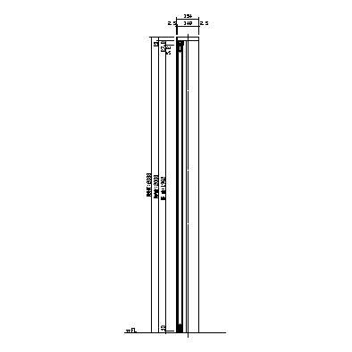 室内ドア - hapia 機能ドア - 折戸ドア・錠付タイプ - 断面図 - 固定枠