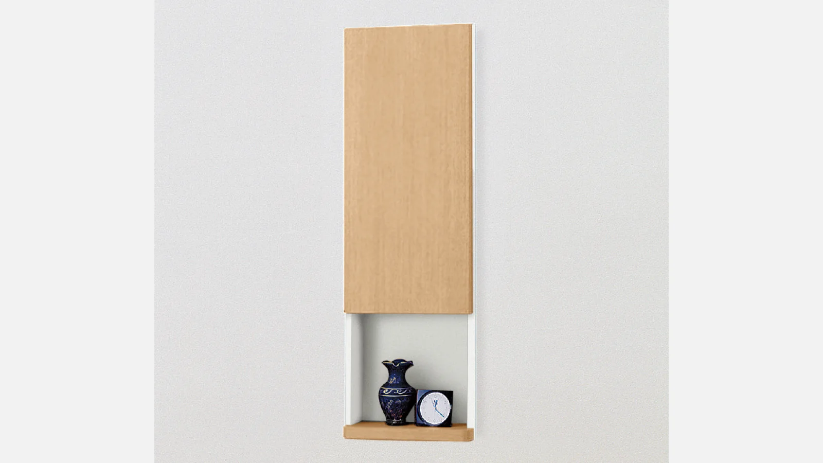 収納：カベピタ 壁厚収納 サニタリー(開き戸タイプ) 〈ミルベージュ〉