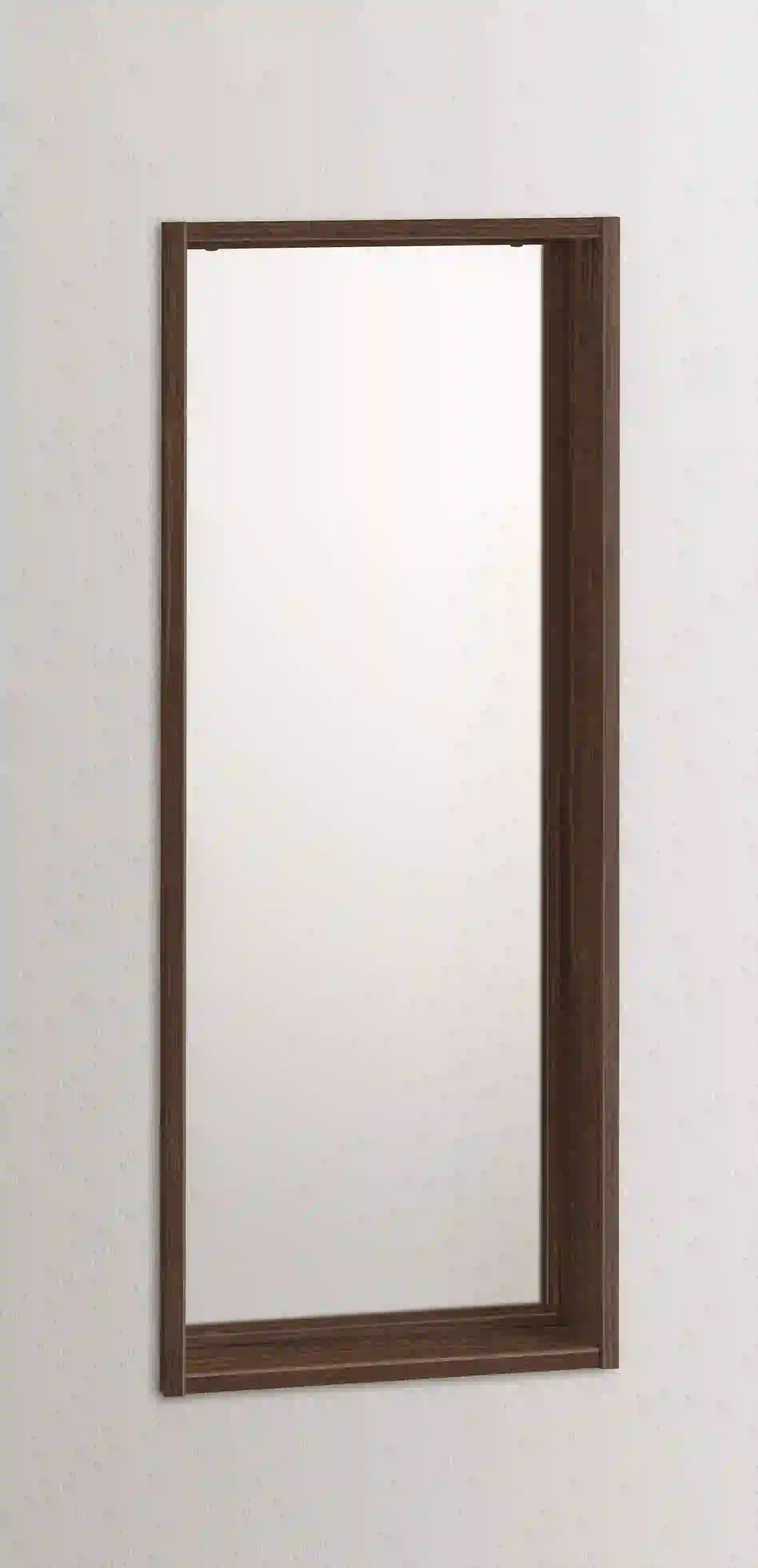 造作部材　イエリア　室内窓　マドモ　ＦＩＸタイプ・スタンダード　縦型　本体　固定枠１５４　３７０幅　１２００高　〈ダルブラウン柄〉　左右兼用