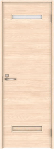 リビングドア　ハピア　トイレドア　扉セット　Ｙ８デザイン　６５０幅　２０００高　〈クリアベージュ〉　右　錠付　表示錠　Ｎスタンダード丁番