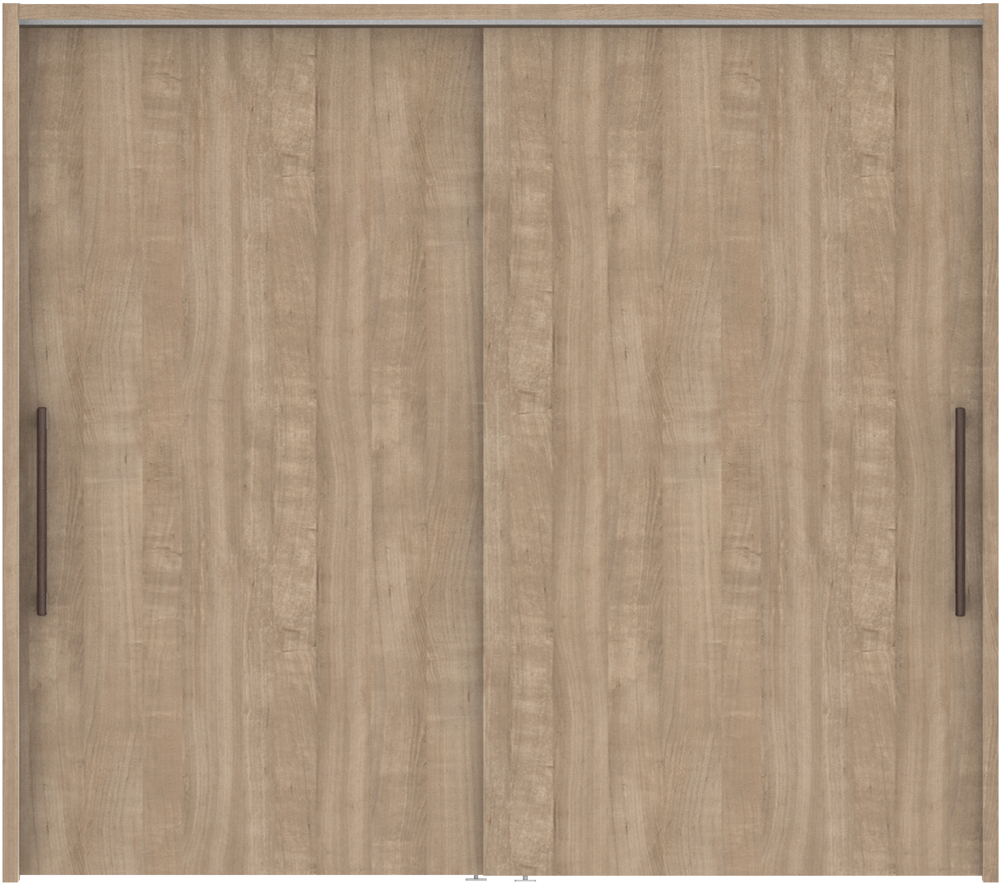 おもいやりシリーズ　吊戸　インセットタイプ　扉　Ａデザイン　１１６４幅　２０００高　〈トープグレー〉　左右兼用　（錠なし＋にぎりバー　ラクラクローズ付）用　枠　固定枠１１３　２３０７幅　レールセット　スリムにぎりバー　〈ダーク〉　抗ウイルス仕様