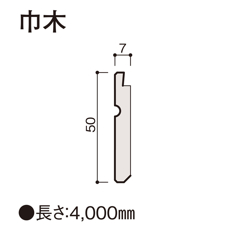 巾木 壁パネル/腰パネル共通部材