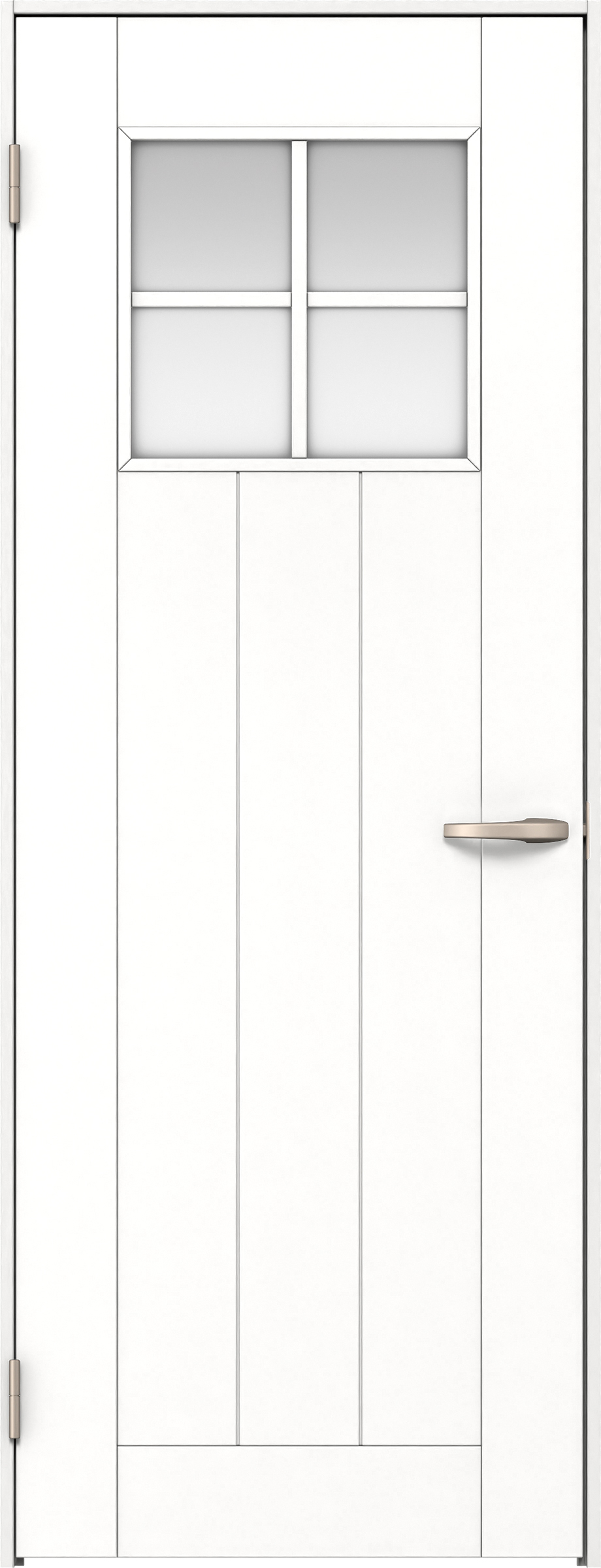 リビングドア　イエリア　片開きドア　扉セット　１Ｓデザイン　７３５幅　２０００高　〈パウダーホワイト柄〉　左開き　空錠　Ｎスタンダード丁番