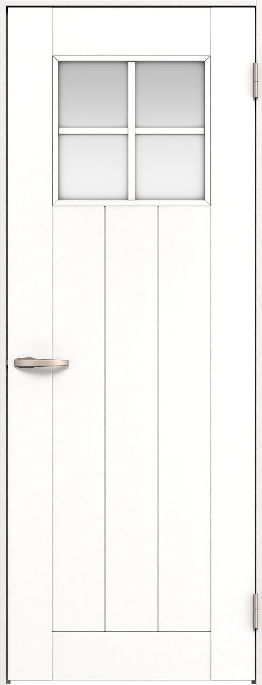 リビングドア　イエリア　片開きドア　扉セット　１Ｓデザイン　７３５幅　２０００高　〈パウダーホワイト柄〉　右開き　空錠　Ｎスタンダード丁番